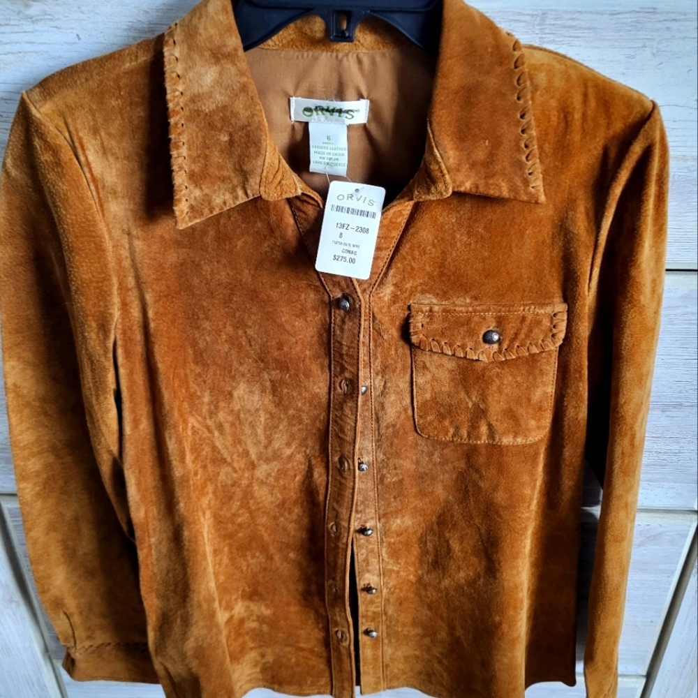 Orvis Brown Leather Jacket